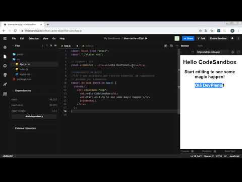 CodeSandBox - O que é um componente em React e um elemento) (#1) - YouTube