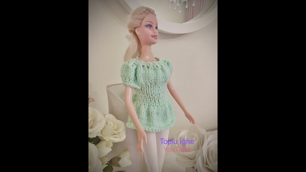 BARBİE BLUZ YAPIMI - Barbie Giysi Yapımı - Knitting Barbie Doll Blouse Making