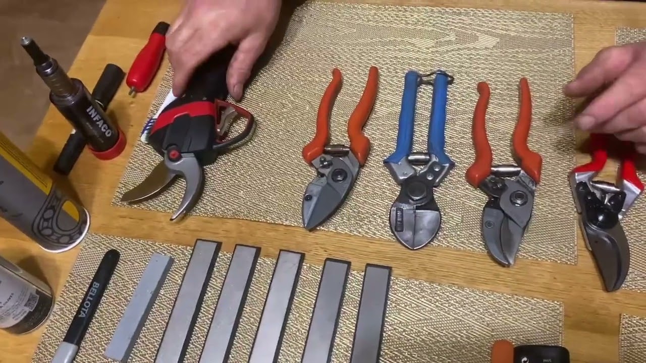 Як доглядати за секаторами, правка, змащування, заточка.