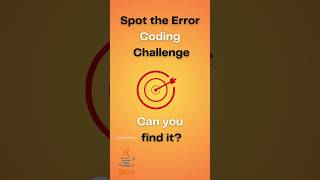 Find the Error in this Java Code Challenge! | Challenge #2 🤔 #shorts #challenge