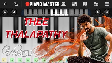 Thee Thalapathy Song Varisu Easy Piano Tutorial