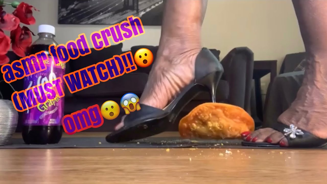 FOOD crushing in HEELS 😮(must watch) YouTube