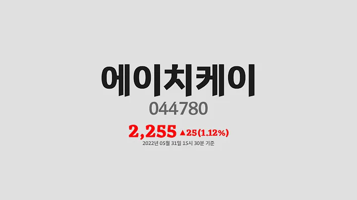 에이치케이주가분석(044780) 2022년 05월 31일기준