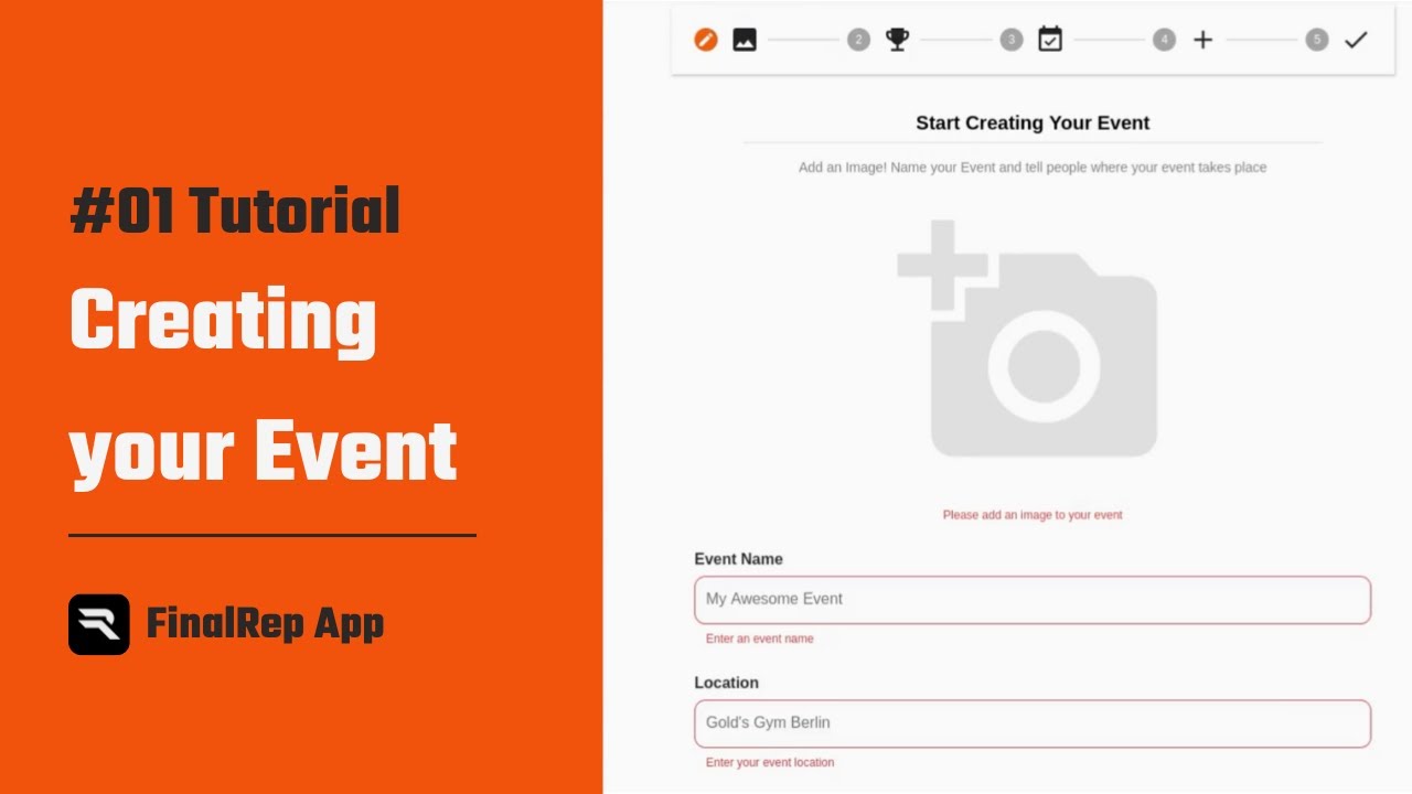 #01 Event Creation | FinalRep App Tutorial