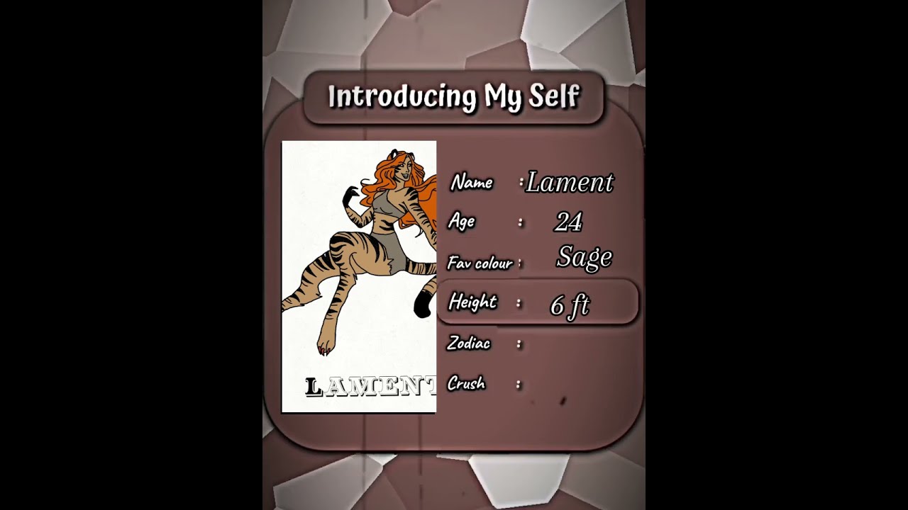 Introducing My OCs Pt 3 Lament