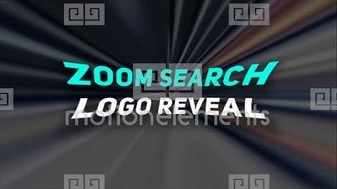 Zoom Logo Reveal (Search Style) - After effect template FREE