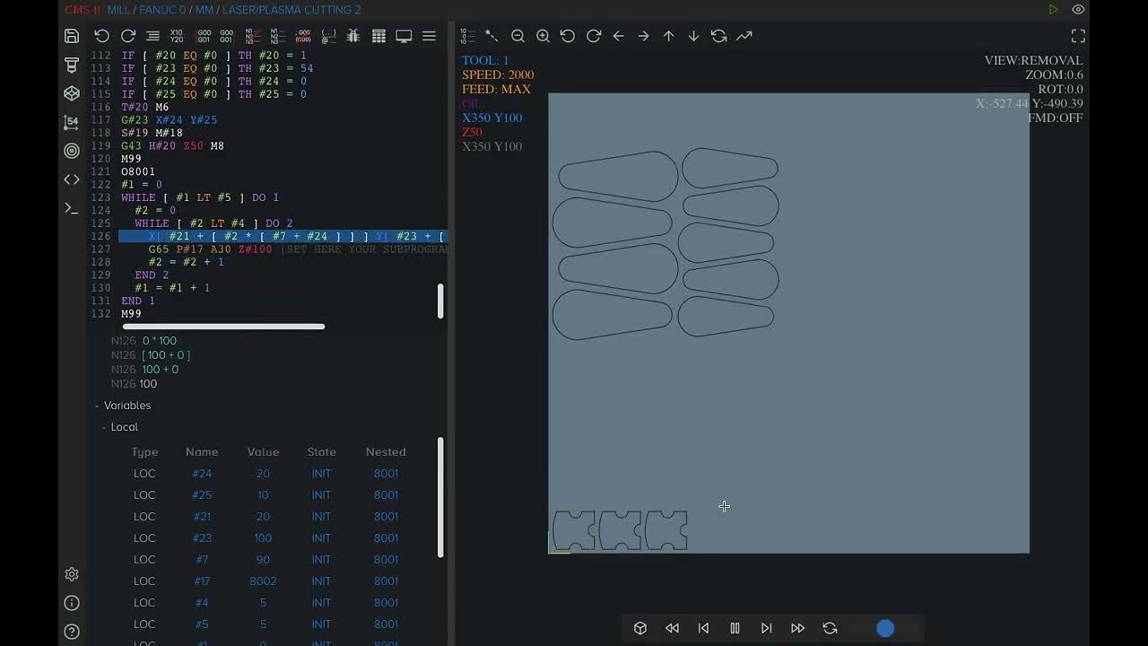 CNC Macro Simulator II STUDIO - macro program for CNC laser/plasma ... image.