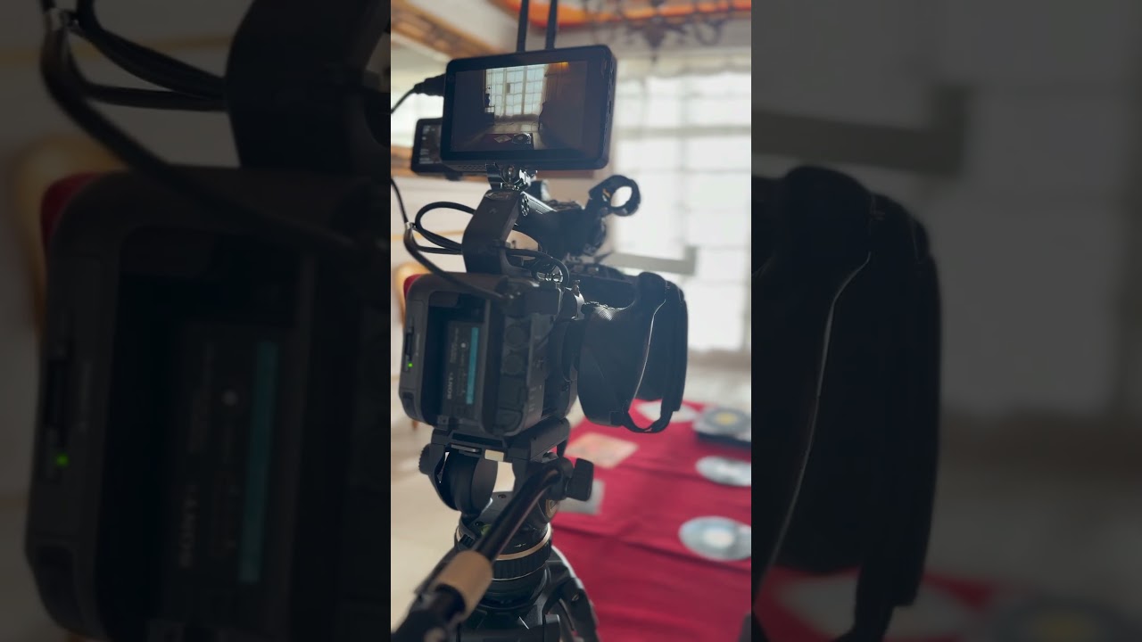 Vaxis Atom A5 on Sony Fx6 Cinema Line with Samyang 24-70mm On set Accra Ghana. 