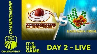 Leewards v Barbados | West Indies Championship - Day 2 | Friday 15th March 2019