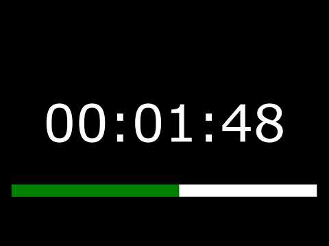 Countdown Timer 4 Minutes (No Sound) 240 Seconds - Timer Bar Visual Basic 6 Digit Arial Font Style