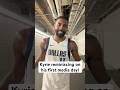Kyrie remembers his first media day and shows love to Cooper Flagg and the other young Mavs 😂