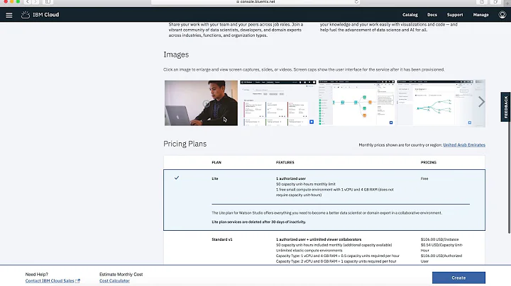 Creating Watson Studio Service