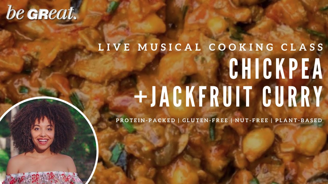 Chickpea + Jackfruit Curry LIVE Musical Cooking Class with One Great