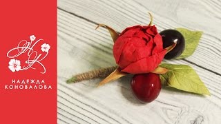 Как сделать бутоньерку с цветами из фоамирана Как сделать бутоньерку с цветами из фоамирана