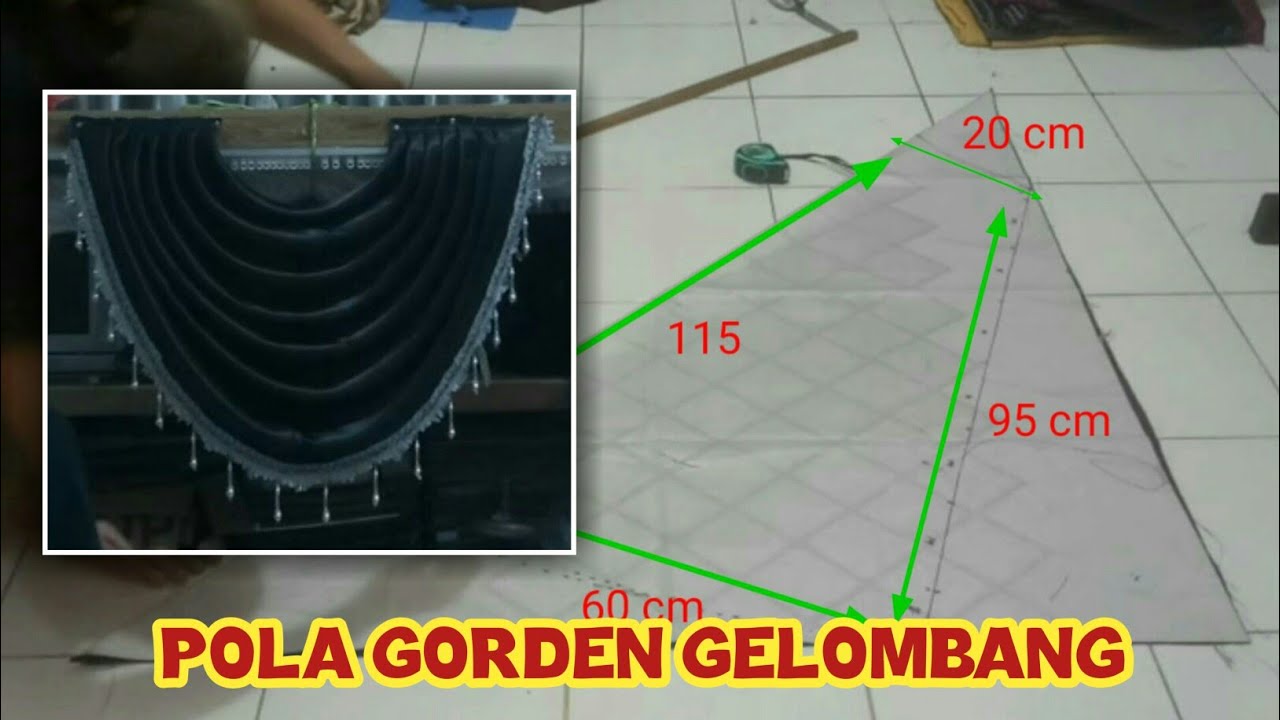 Cara membuat pola gorden gelombang anti gagal@almiragorden