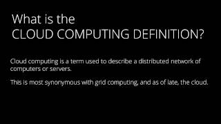 Cloud Computing Definition