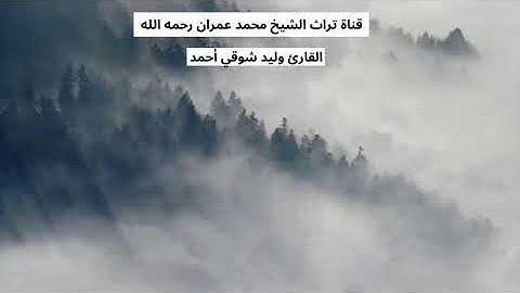 القارئ وليد شوقي أحمد  مقطع من سورة آل عمران