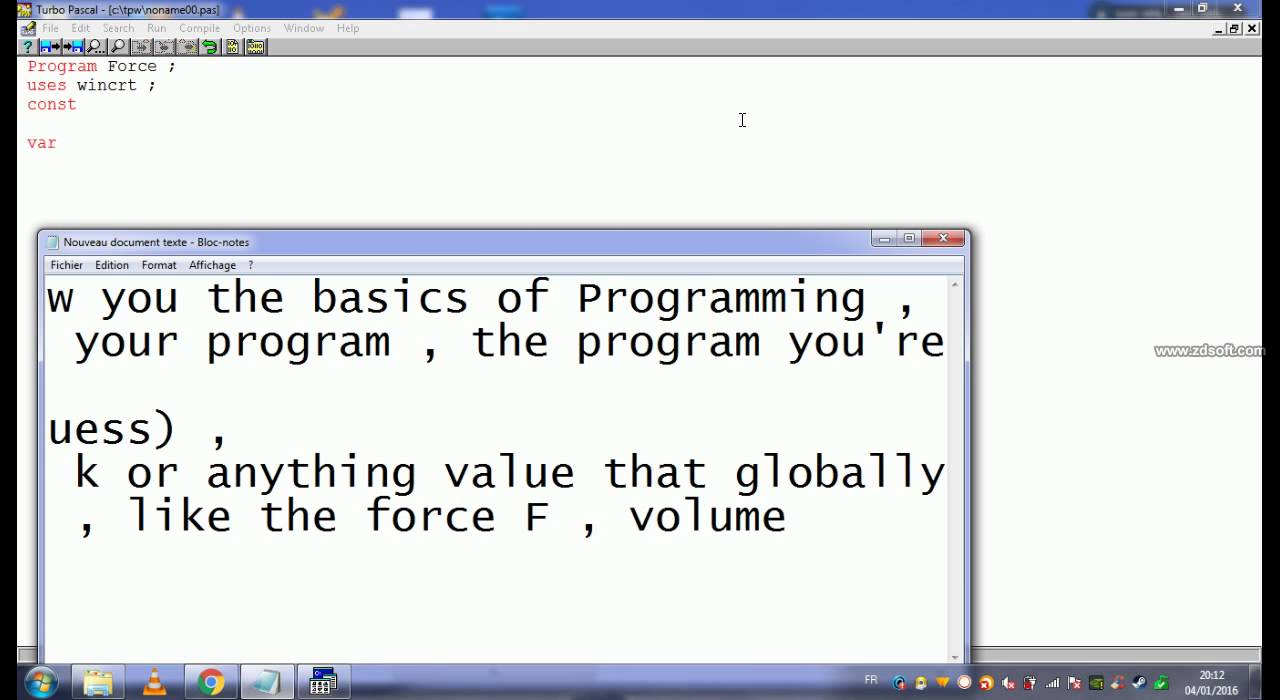 BASICS OF PROGRAMMING FOR BEGINNERS(YOU NEED TO HAVE TURBO PASCAL 1.5 ...