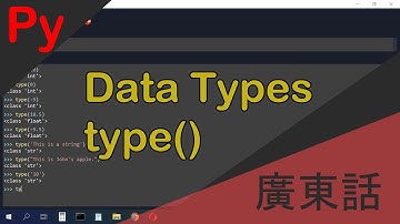 [Eng Sub中字] 廣東話!! Primitive Data Types in Python and the type() function