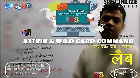 MS-DOS #LAB CLASSES |ATTRIB AND WILD CARD COMMAND|Lesson-9