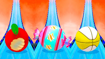 Rolling Ball Sky Escape Reverse - Candy, Apple and Exclusive Balls! SpeedRun Levels 79-87, Race-129