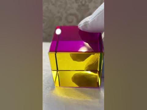 Стеклянный куб 47х47 мм. с разноцветными гранями. #89133773344 # ...