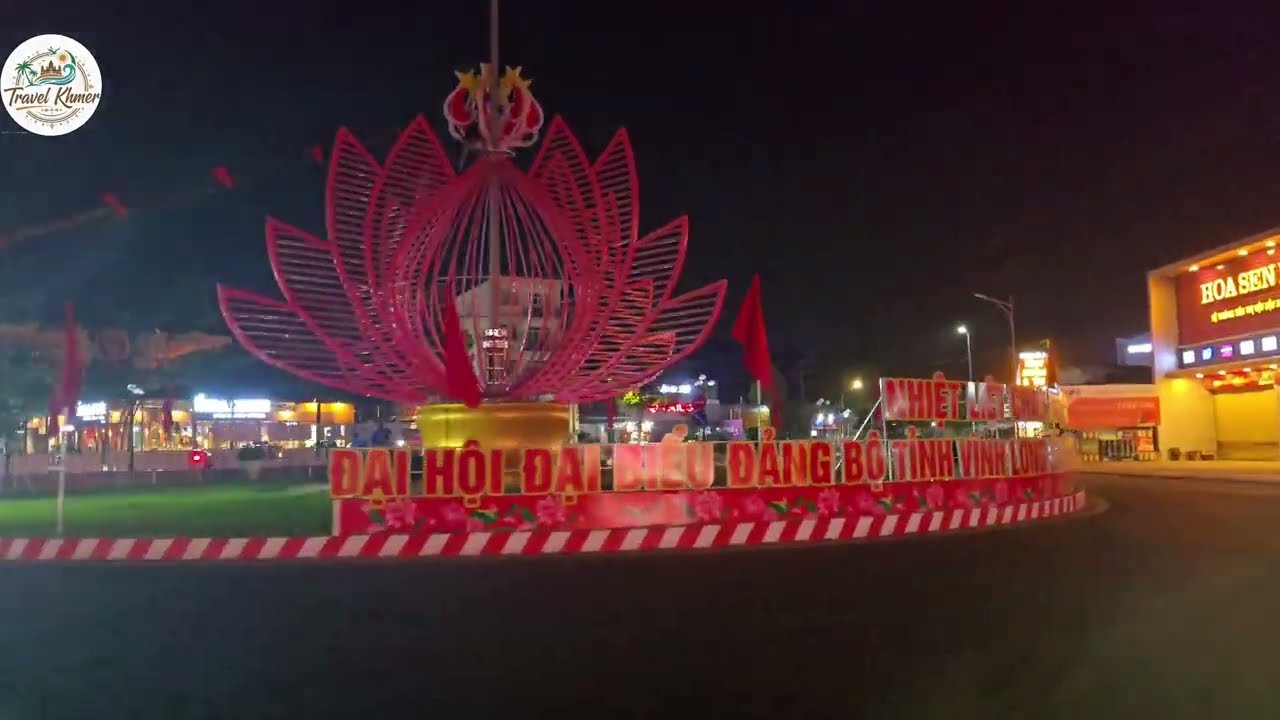 ទិដ្ឋភាពពេលរាត្រីនៅខេត្តព្រះត្រពាំងកម្ពុជាក្រោម - Travel Khmer