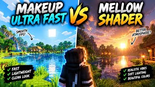 I Tested 2 CRAZY Minecraft Shaders! 😱 MakeUp UltraFast vs Mellow Shader#Minecraft #MinecraftShaders