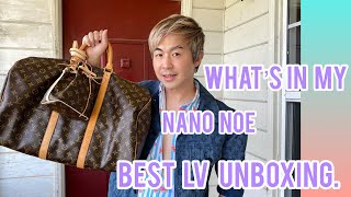 LOUIS VUITTON NANO NOE UNBOXING! What fits?