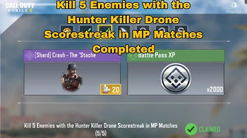 Kill 5 Enemies with the Hunter Killer Drone Scorestreak in MP Matches Cod Mobile