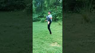 Tony Jaa Style | Defensive Spin Hook Kick! 🥋⚡ #Shorts #muaythai #selfimprovement #muaythaishorts