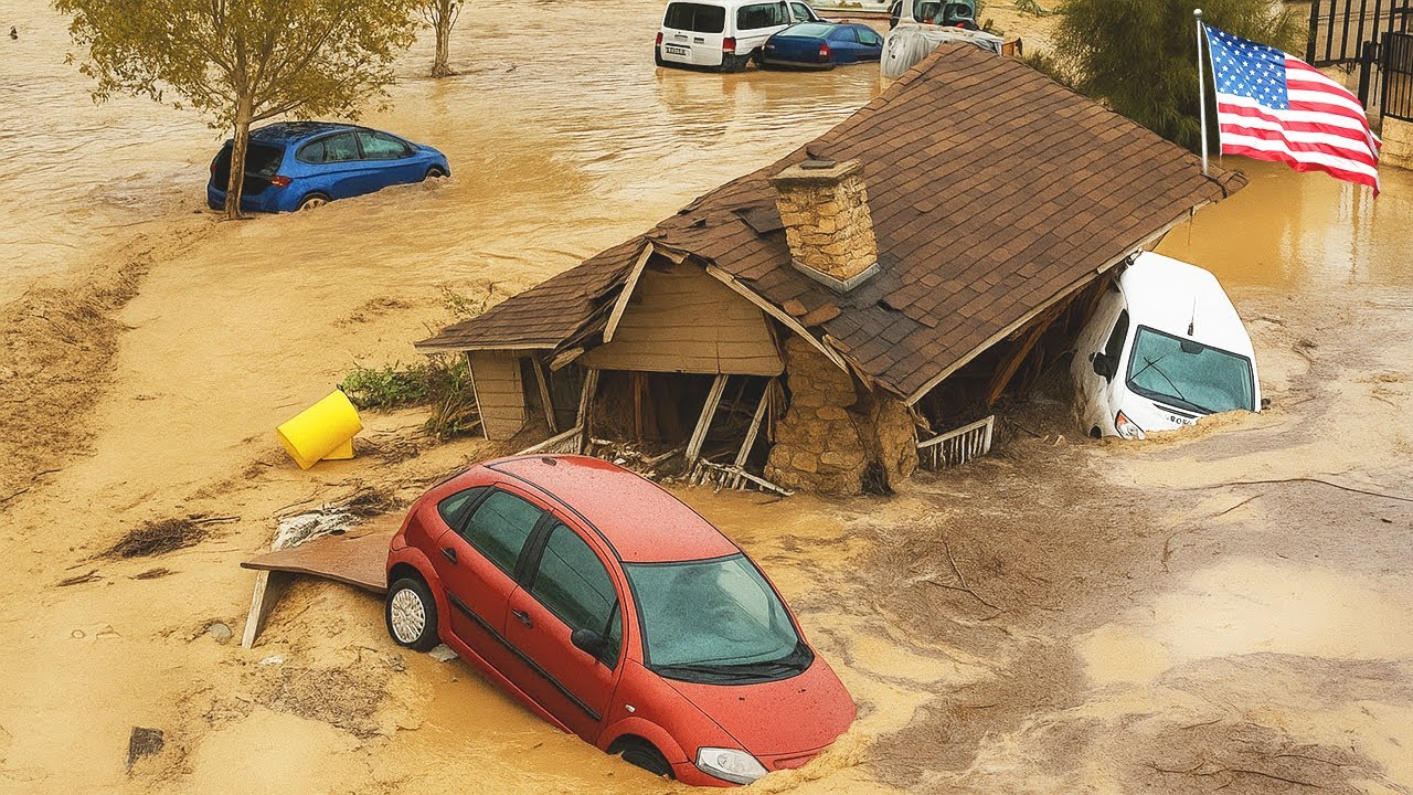 Texas UNDERWATER! Catastrophic Flash Floods Obliterate Towns – Homes Drowned, Vehicles Swept Away