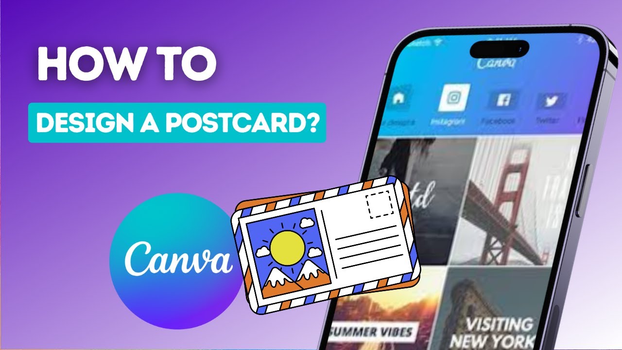 How to design a thank you postcard on Canva? - YouTube