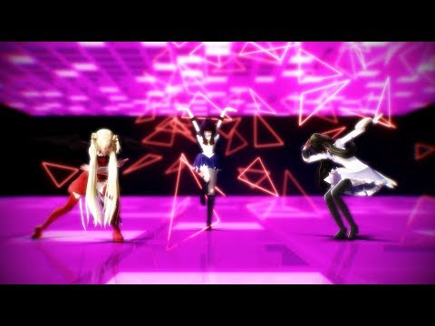 [MMD - Crossovers] Delusion Disease Darkness Girl / 妄想疾患■ガール - Utau, Saturn, and Homura