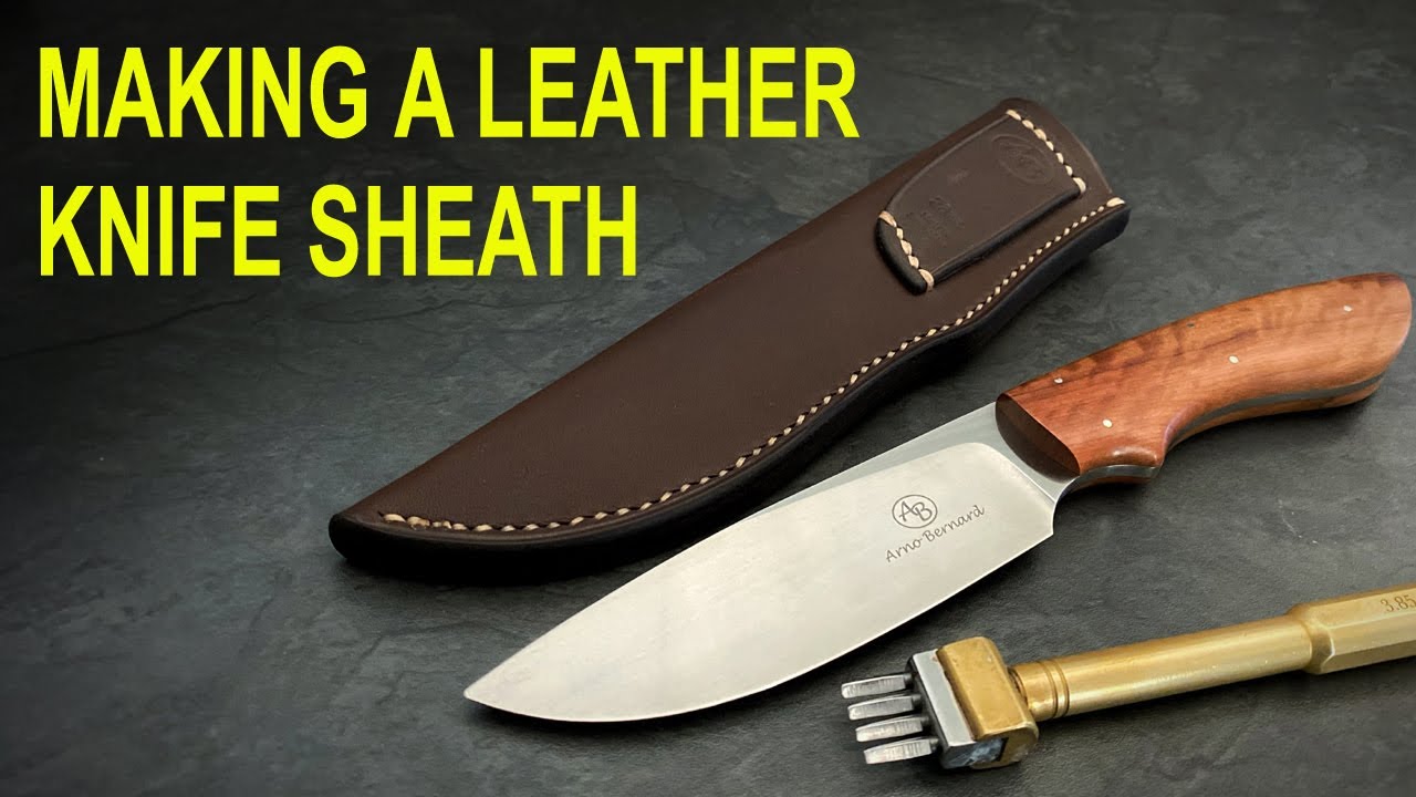 Making a leather knife sheath with a clicker press YouTube