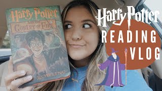 Harry Potter Reading Vlog (Goblet of Fire) // we STAN the Weasleys, Ron, and maybe Snape???