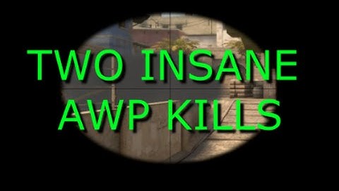 CS:GO -  2 Insane AWP KILLS through SMOKE AND FLASH!!