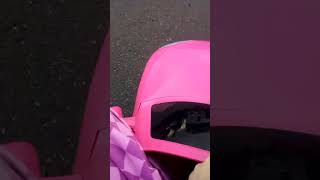 Driving in my tiny pink car!!! #cool#smallcar
