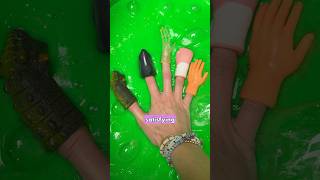 Making Slime with Tiny Hand Fingers!