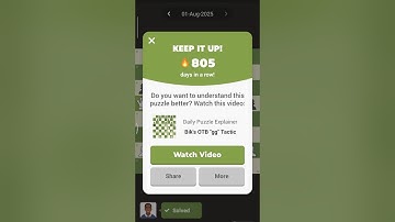 Day 805 Daily Chess Puzzle #ChessStreak #802Wins #ChessDaily #MindGames #GrandmasterInTraining