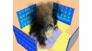 Fire simulation effects with a CFD tool.
