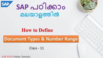 Document Types and Number Ranges | Financial Accounting Global Settings | Class - 11