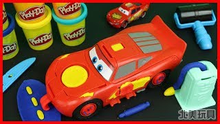 培樂多彩泥版賽車總動員閃電麥昆玩具汽車|北美玩具