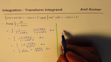 Rationalise for Integral  of 1/(1-cosx) Trigonometric Function