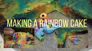 LPS: Making A RAINBOW Cake! || Ft. Fern Studios