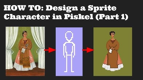 How To: Design a Sprite Character in Piskel (Step 1: OUTLINE & COLOR)