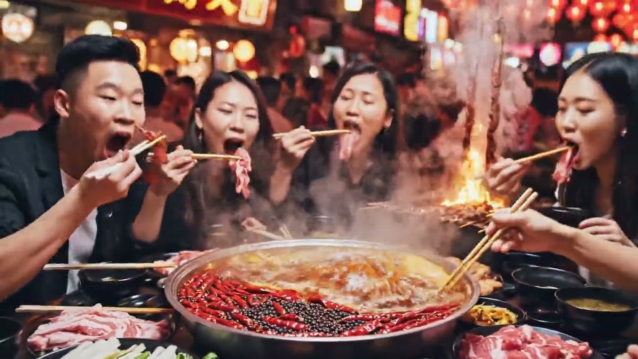 Exploring Guijie Street at Night – Beijing Spicy Hot Pot and Vibrant Street Food 🔥