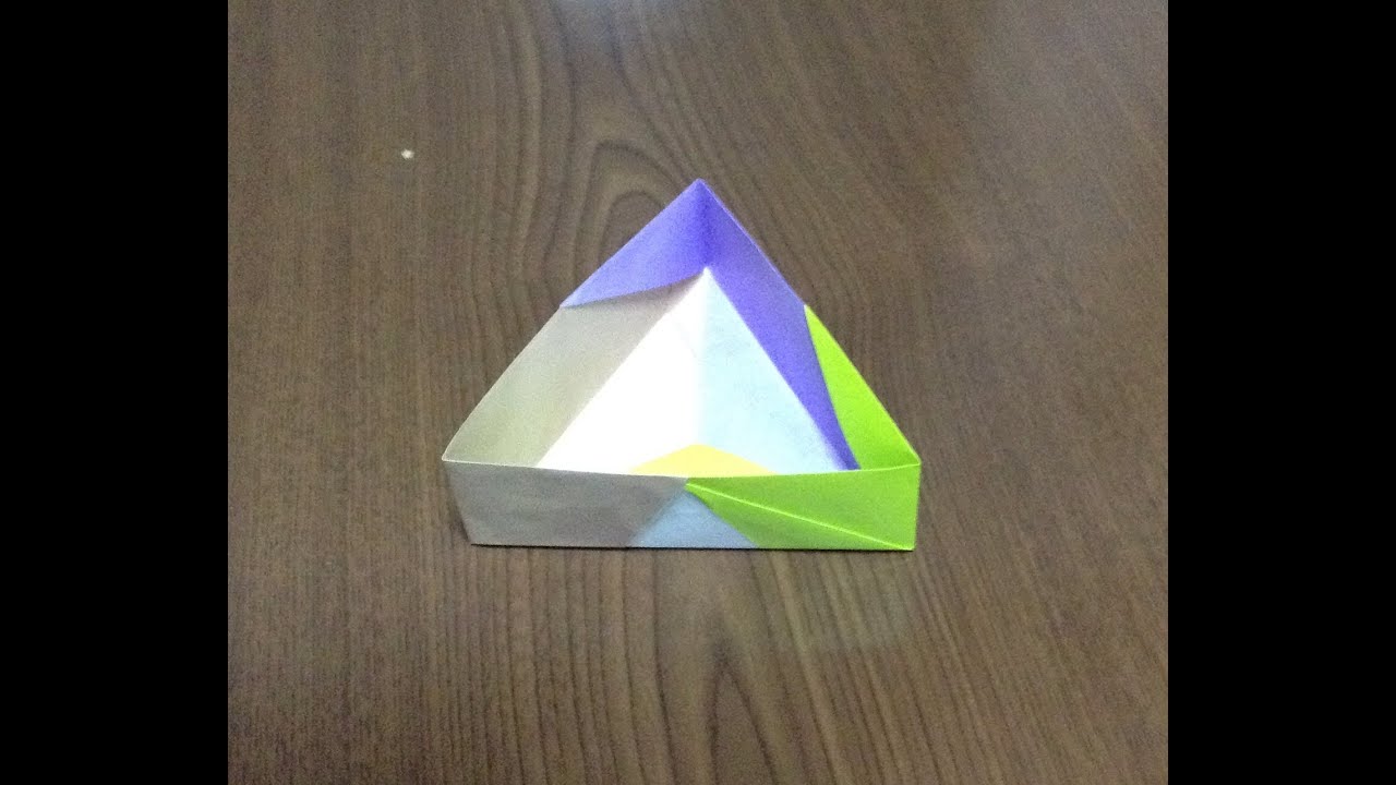 折り紙 三角箱 折り方 作り方 Youtube