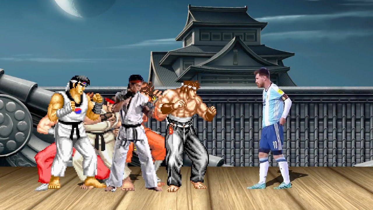 Messi vs Ryu - Street fighter classic funny gameplay - YouTube