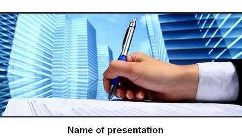Free Signing Document PowerPoint Template by PoweredTemplate.com